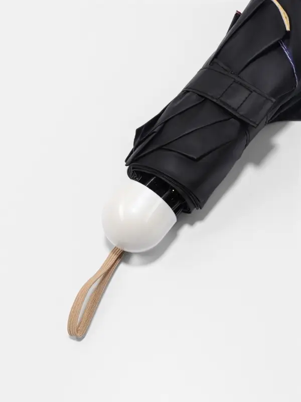 Зонт механический &laquo;Горох&raquo;, эпонж, 4 сложения, 8 спиц, R=49/56 см, d=98 см, МИКС