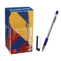 Ручка шариковая ErichKrause ULTRA-30 Gold Stick Grip, Super Glide, узел 0.7 мм, синяя