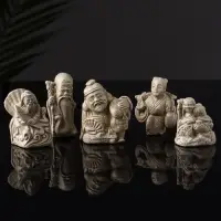 Набор фигурок &laquo;Нэцкэ&raquo;, 5 шт., 20&times;10&times;7 см, бежевый