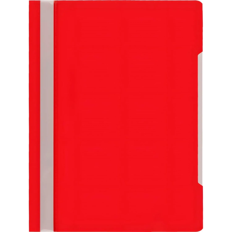 Скоросшиватель пластиковый A4 100/120, красный, 10шт/уп