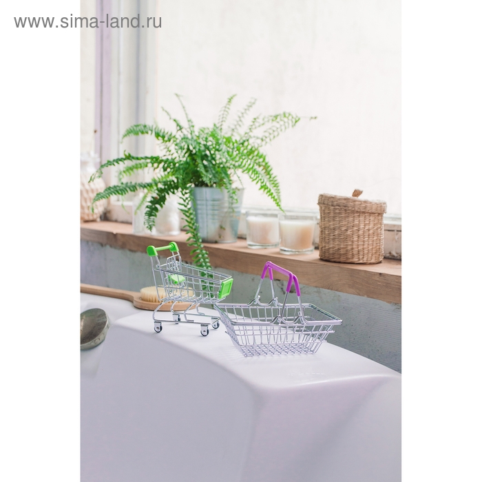 Корзина для мелочей Доляна, 12,5×8×11 см, цвет МИКС Корзина для мелочей Доляна, 12,5×8×11 см, цвет МИКС