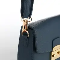 Сумка женская мессенджер TEXTURA на клапане, 23&times;6&times;15 см, синяя