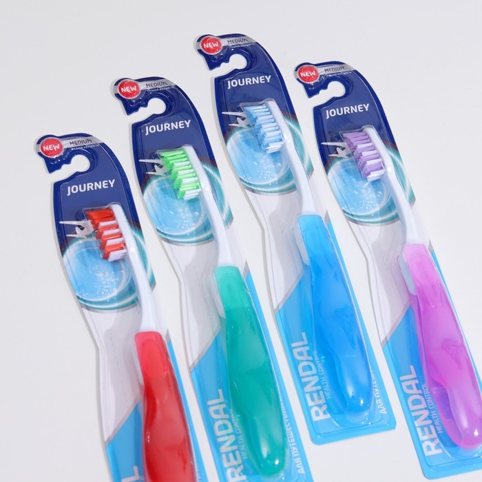Зубная щётка Rendall Journey, средней жёсткости, складная, микс, 1 шт. Зубная щётка Rendall Journey, средней жёсткости, складная, микс, 1 шт.