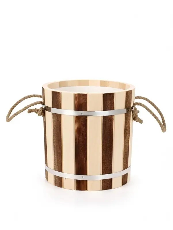 Ведро-запарник для бани и сауны &laquo;Термо&raquo;, 10 л, деревянное, пластмассовая вставка