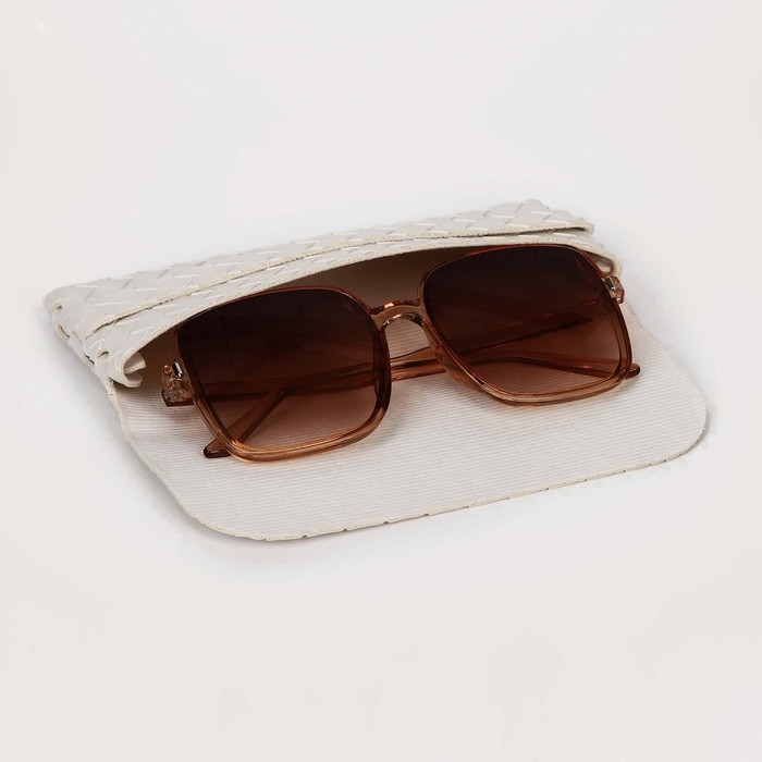 Чехол для очков на ремешке, длина 16,8 см, цвет белый Чехол для очков на ремешке, длина 16,8 см, цвет белый