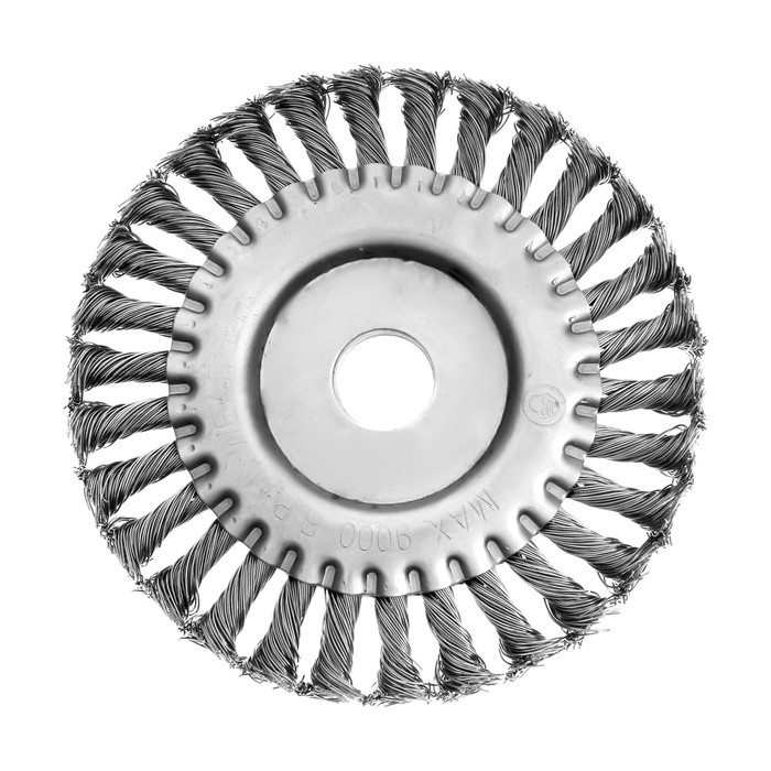 Щетка металлическая для УШМ ТУНДРА, крученая проволока, плоская, посадка 22 мм, 150 мм Щетка металлическая для УШМ ТУНДРА, крученая проволока, плоская, посадка 22 мм, 150 мм