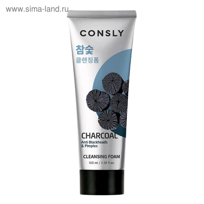 Кремовая пенка для умывания Consly c древесным углем против черных точек, 100 мл Кремовая пенка для умывания Consly c древесным углем против черных точек, 100 мл