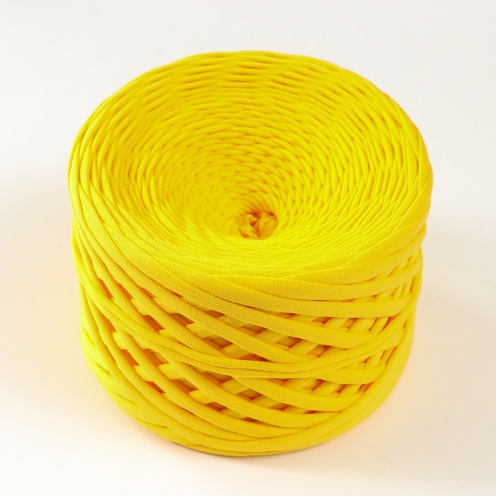 Трикотажная пряжа, ширина 7-9 мм, 100м/295 гр±10% (19 - манго)