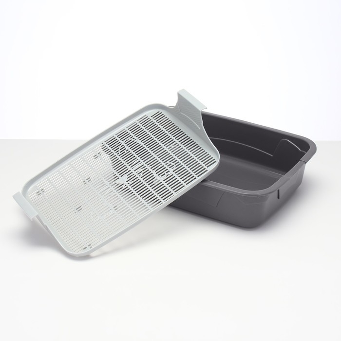 Туалет с сеткой, 45х34х15 см, серый Туалет с сеткой, 45х34х15 см, серый