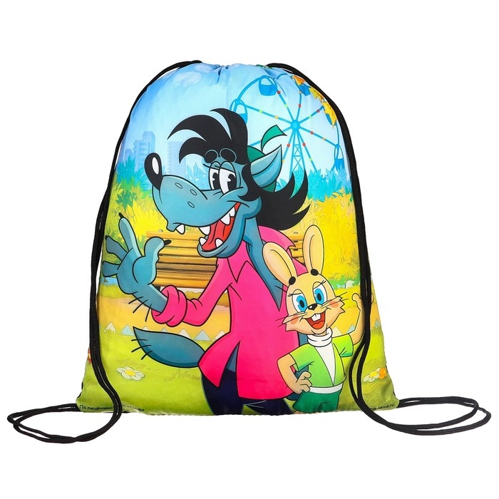 Мешок для обуви 420 х 350 мм, Союзмультфильм Ну,погоди (мягкий полиэстер, плотность 210D) Мешок для обуви 420 х 350 мм, Союзмультфильм Ну,погоди (мягкий полиэстер, плотность 210D)