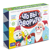 Новогодняя настольная игра «Новый год: Что вы говорите?», 100 карт, 6 загубников, 12+
