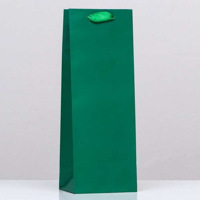 Пакет под бутылку «Зелёный» 13 x 36 x 10 см, 1 шт.