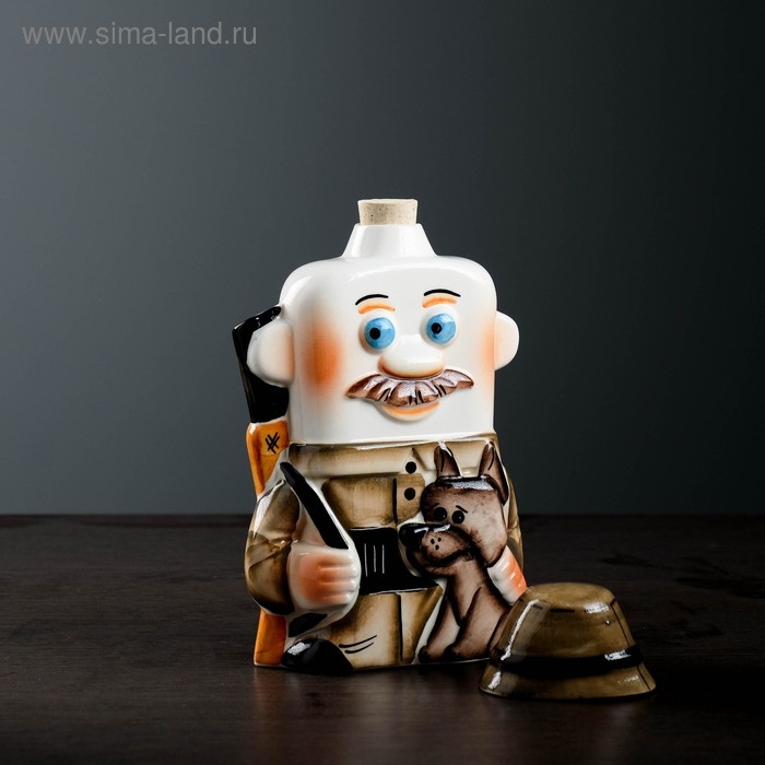 Штоф фарфоровый «Охотник», 0.35 л, в упаковке книге Штоф фарфоровый «Охотник», 0.35 л, в упаковке книге