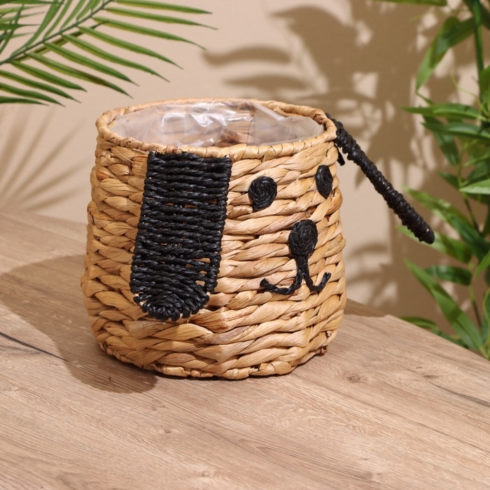 Корзина плетёная  Корзина плетёная "Собачка" 22,5х22,5х19 см