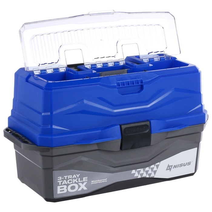 Ящик рыболовный Tackle Box трёхполочный NISUS, синий Ящик рыболовный Tackle Box трёхполочный NISUS, синий