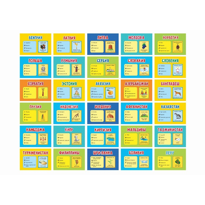 Карточная игра «Флагомания. Часть 2», 54 карточки Карточная игра «Флагомания. Часть 2», 54 карточки
