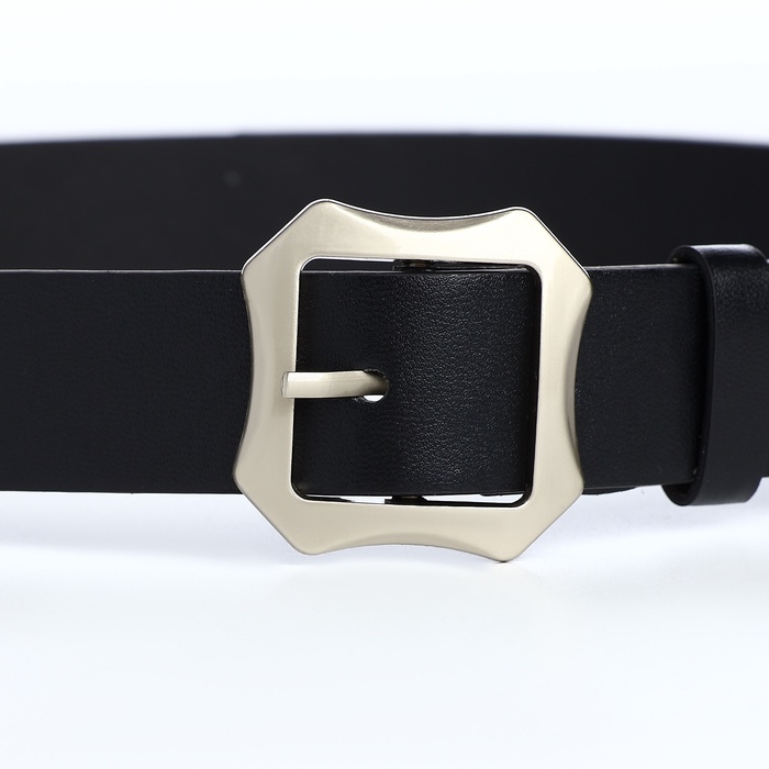 Ремень женский, ширина 2,5 см, винт, пряжка металл, цвет чёрный Ремень женский, ширина 2,5 см, винт, пряжка металл, цвет чёрный