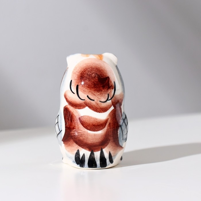 Сувенир Сувенир "Сова мультяшная", гжель цветная