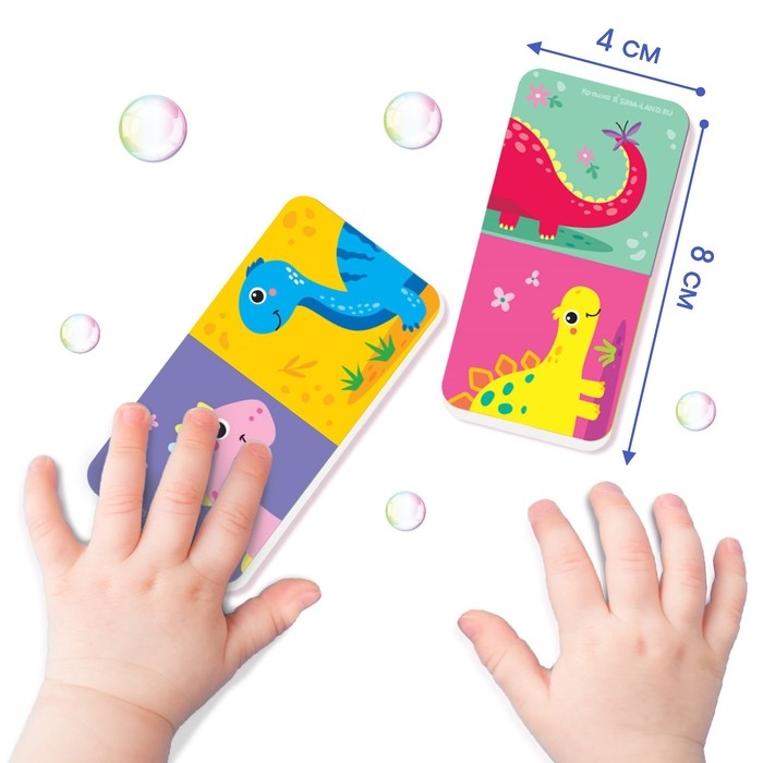 Домино EVA для игры в ванне «Динозаврики», 20 деталей Домино EVA для игры в ванне «Динозаврики», 20 деталей