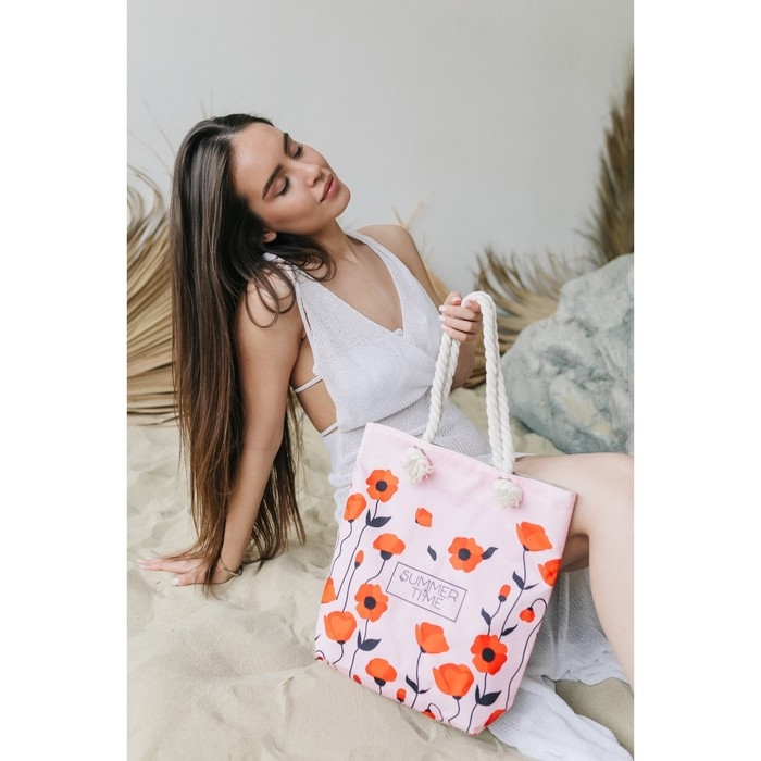 Сумка женская пляжная Сумка женская пляжная "Summer Time", 35х40 см
