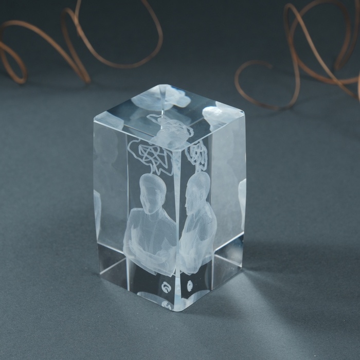 Сувенир стекло прямоугольник Сувенир стекло прямоугольник "Мыслитель" 5х5х8 см