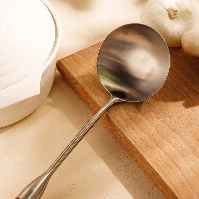 Половник из нержавеющей стали SL Home, «Рустик» 38×10 см, цвет серебряный Половник из нержавеющей стали SL Home, «Рустик» 38×10 см, цвет серебряный