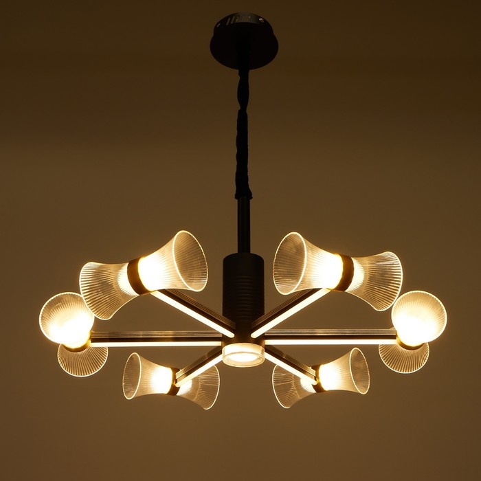 Люстра 1699/6 LED 100Вт 3000-6000К черный 73х73х60 см BayerLux