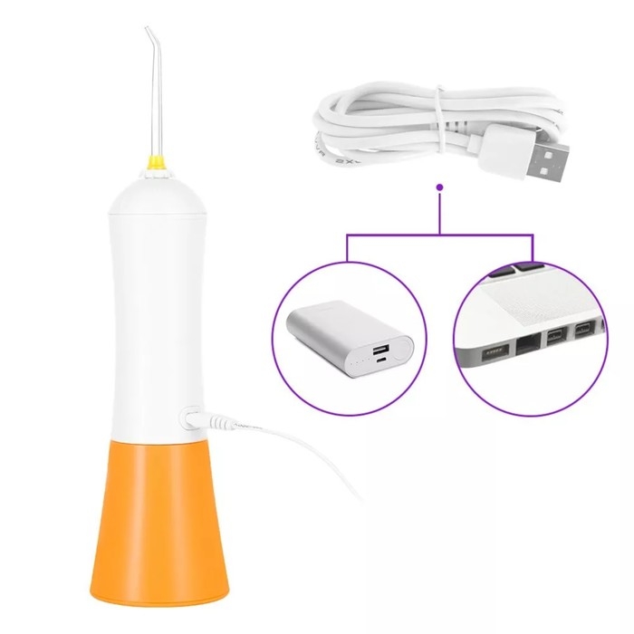 Ирригатор Kitfort КТ-2958-4, портативный, 200 мл, 4 режима, 3 насадки, от АКБ, белый Ирригатор Kitfort КТ-2958-4, портативный, 200 мл, 4 режима, 3 насадки, от АКБ, белый