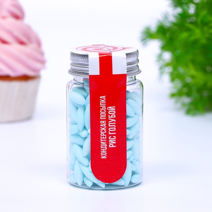 Кондитерская посыпка "Рис голубой", 50 г