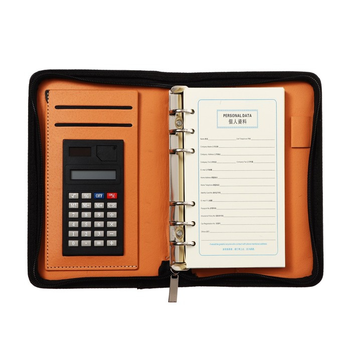 Органайзер на кольцах А6, 96 листов в линейку, на молнии с 3-х сторон, кожзам, МИКС Органайзер на кольцах А6, 96 листов в линейку, на молнии с 3-х сторон, кожзам, МИКС