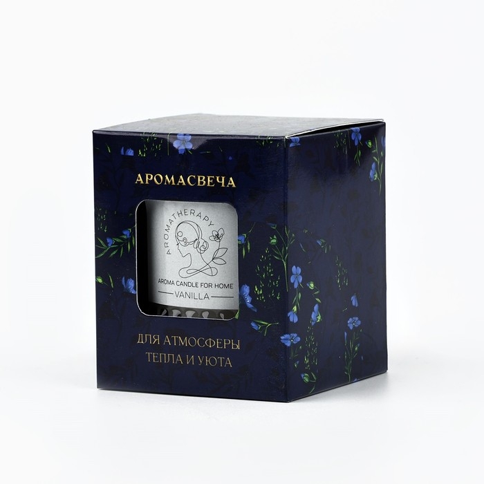 Свеча ароматическая в стекле «Ваниль», интерьерная Свеча ароматическая в стекле «Ваниль», интерьерная