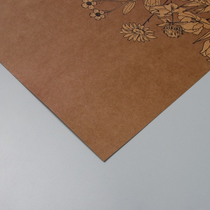 Бумага для скрапбукинга крафт Бумага для скрапбукинга крафт "Полевые цветы" плотность 180 гр набор 5 шт 30,5х32 см