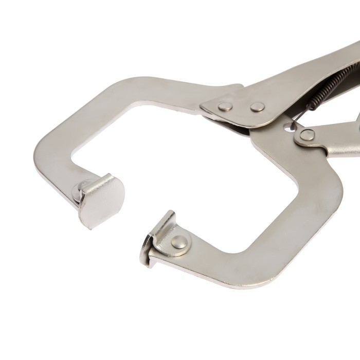 Зажим ручной ТУНДРА, точечный захват, подвижные губки, с фиксатором, 275 мм Зажим ручной ТУНДРА, точечный захват, подвижные губки, с фиксатором, 275 мм