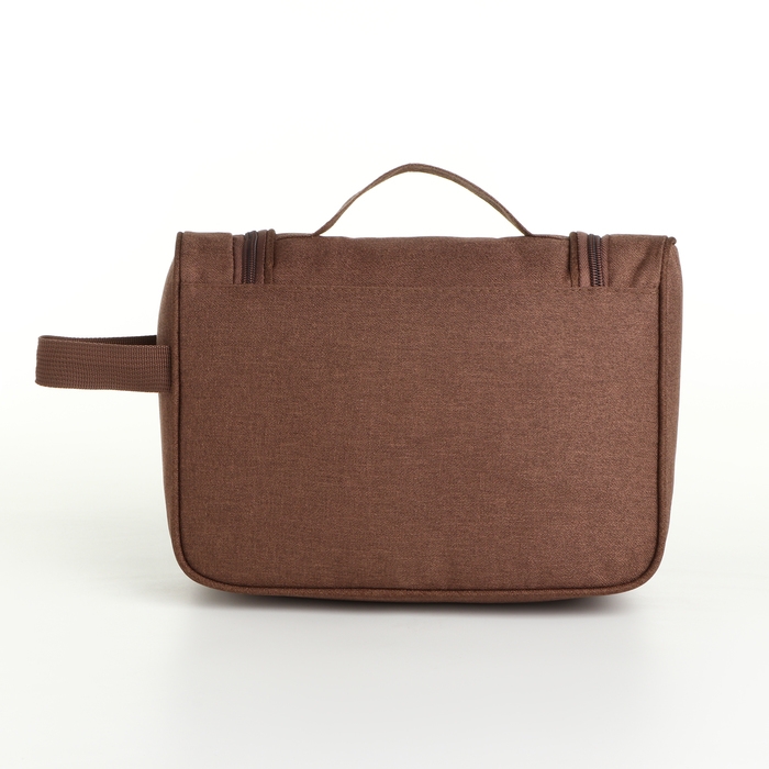 Косметичка-несессер на молнии, цвет коричневый Косметичка-несессер на молнии, цвет коричневый