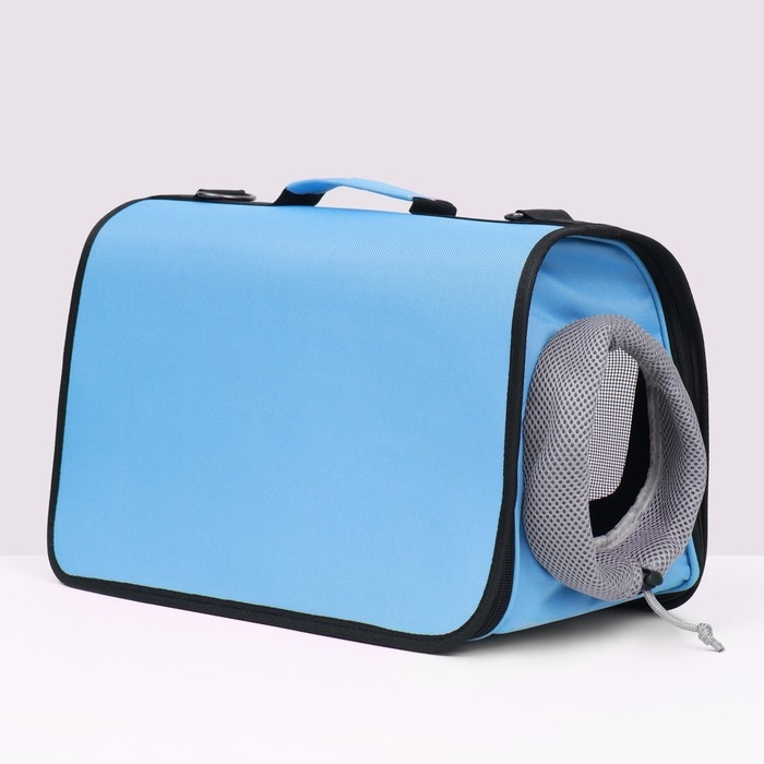Сумка-переноска с окном для мордочки, 42 х 21 х 25 см, голубая Сумка-переноска с окном для мордочки, 42 х 21 х 25 см, голубая