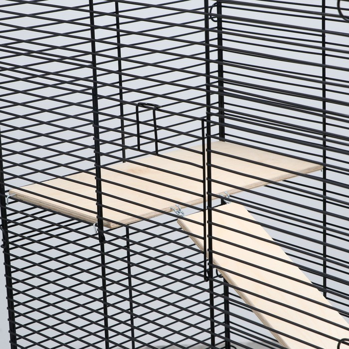 Клетка для шиншиллы (2 деревянные полки), 58 х 40 х 90 см микс цветов Клетка для шиншиллы (2 деревянные полки), 58 х 40 х 90 см микс цветов