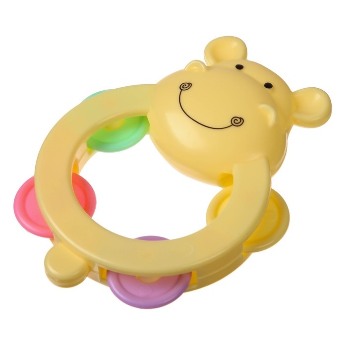 Погремушка - бубен «Бегемотик», Крошка Я Погремушка - бубен «Бегемотик», Крошка Я