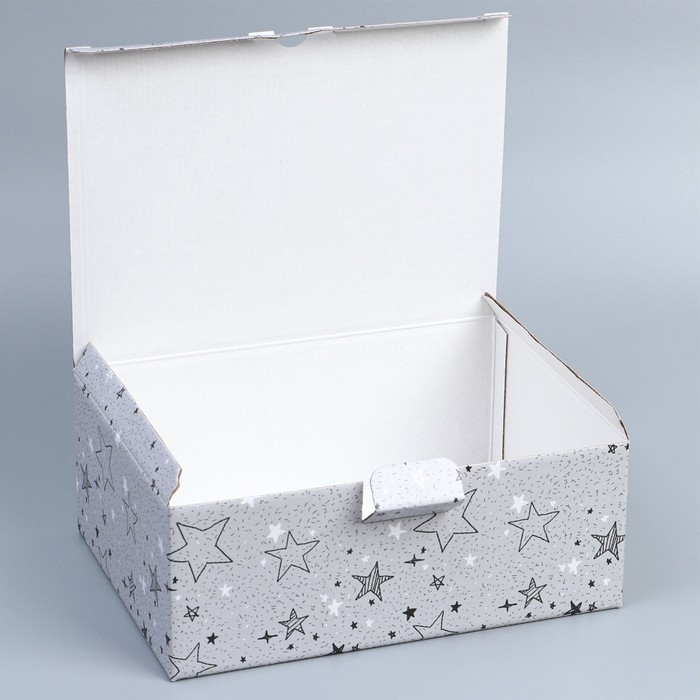 Коробка подарочная сборная, упаковка, «Звёзды», 26 х 19 х 10 см Коробка подарочная сборная, упаковка, «Звёзды», 26 х 19 х 10 см