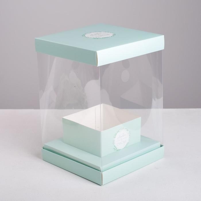 Коробка подарочная для цветов с вазой и PVC окнами складная, упаковка, «Любви и Счастья», 16 х 23 х 16 см Коробка подарочная для цветов с вазой и PVC окнами складная, упаковка, «Любви и Счастья», 16 х 23 х 16 см