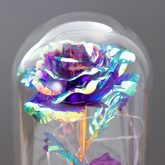 Ночник колба "Цветной цветок" LED от батареек 3хААА 11х11х20 см