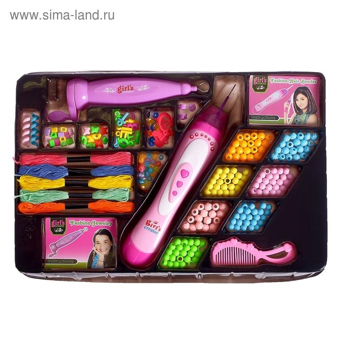 Набор парикмахера с аксессуарами для волос + 2 аппарата для плетения Набор парикмахера с аксессуарами для волос + 2 аппарата для плетения