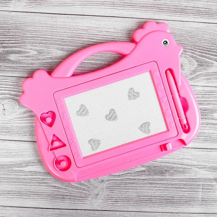 Доска магнитная «Курочка», 3 печати, чёрная крошка, цвета МИКС Доска магнитная «Курочка», 3 печати, чёрная крошка, цвета МИКС