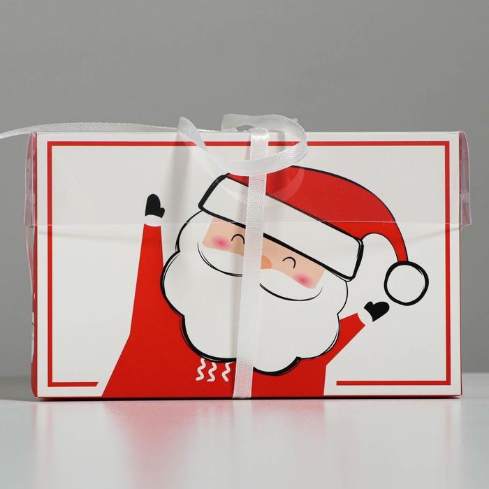 Коробка для капкейка «Счастливого Нового года!», 16 х 16 х 10 см, Новый год Коробка для капкейка «Счастливого Нового года!», 16 х 16 х 10 см, Новый год