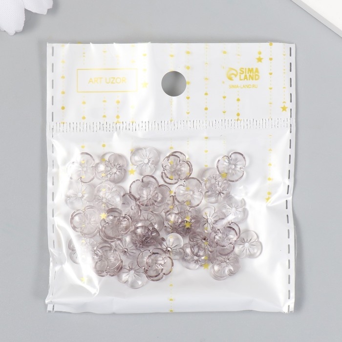 Бусины для творчества пластик Бусины для творчества пластик "Шляпка для бусин" набор 50 шт прозрачный 0,4х1х1 см