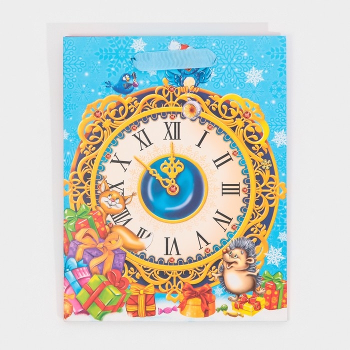 Пакет подарочный новогодний ламинированный «Лесные зверушки», MS 18 х 23 х 10 см, Новый год Пакет подарочный новогодний ламинированный «Лесные зверушки», MS 18 х 23 х 10 см, Новый год