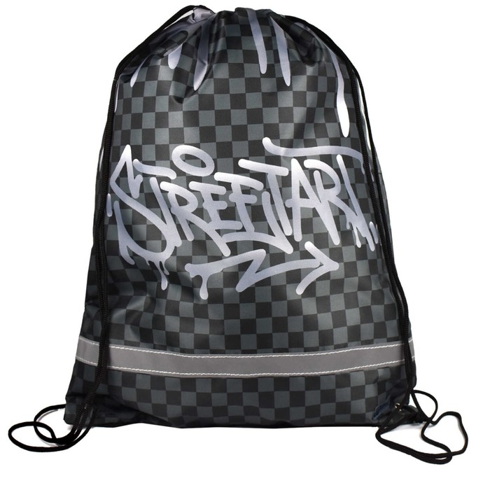 Мешок для обуви 480 х 360 мм, Феникс, сублимация, светоотражающая полоса, "Панк"