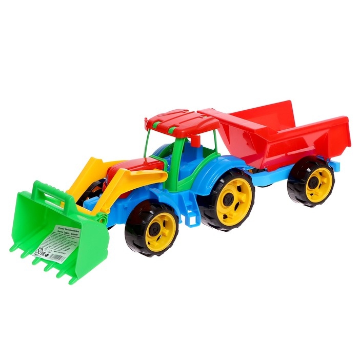 Трактор «Трудяга», с прицепом, МИКС Трактор «Трудяга», с прицепом, МИКС