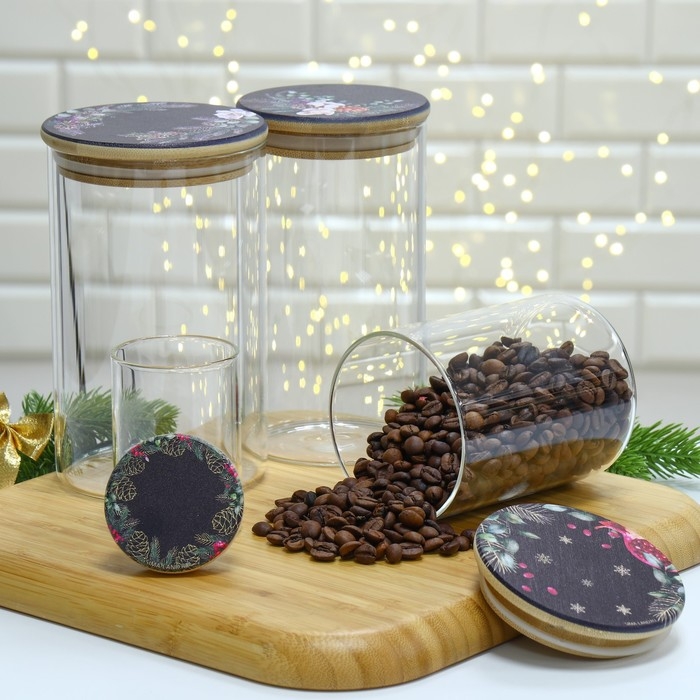 Новый год. Банка для хранения &laquo;Зимние истории&raquo;, 450 мл