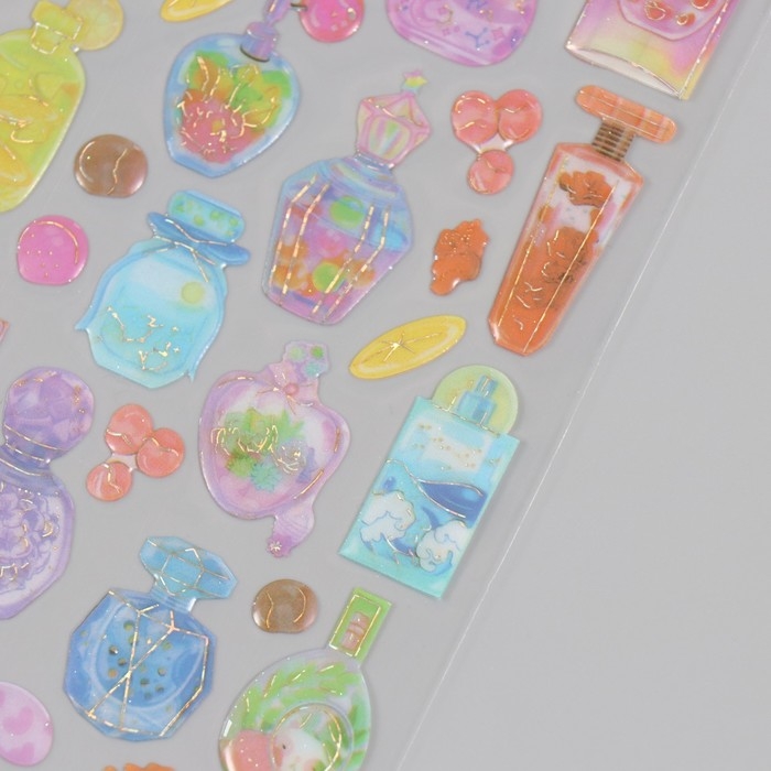 Наклейки для творчества пластик Наклейки для творчества пластик "Волшебные пузырьки" 9,3х20,4 см