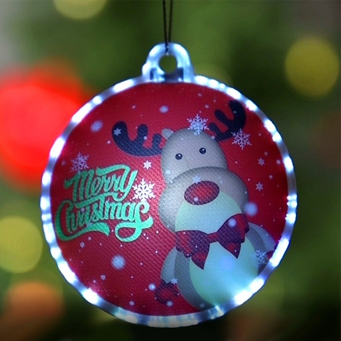 Световая подвеска «Олень» 8 см, батарейки LR44х3 (в комплекте), свечение мульти Световая подвеска «Олень» 8 см, батарейки LR44х3 (в комплекте), свечение мульти